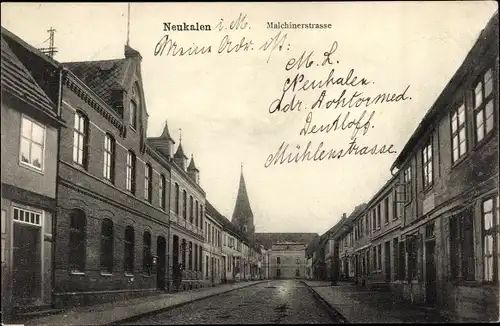 Ak Neukalen in Mecklenburg, Malchiner Straße