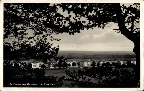 Ak Landshut in Niederbayern, Blick auf die Schönbrunner Kasernen