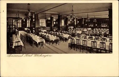 Ak Hansestadt Bremen, Speisesaal Hotel Waschington