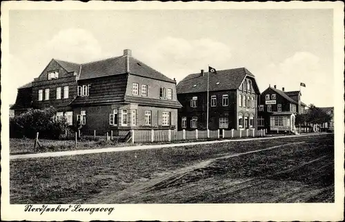 Ak Nordseebad Langeoog Ostfriesland, Straßenpartie, Häuser