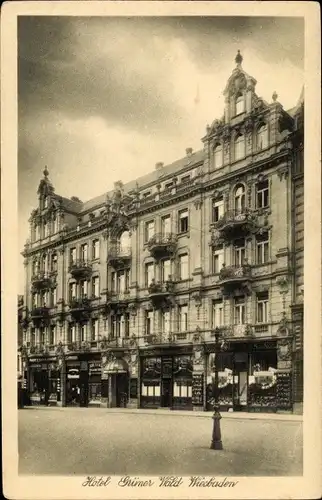 Ak Wiesbaden in Hessen, Hotel Grüner Wald