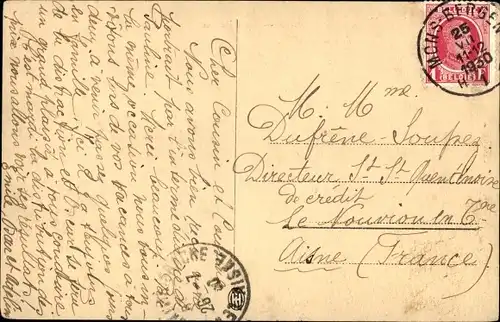 Ak Mons Wallonien Hennegau, Rue Rogier