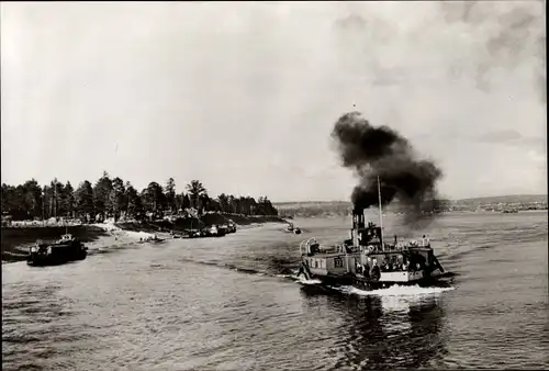 Ak Russland, Sibirien, Angara, Dampfer