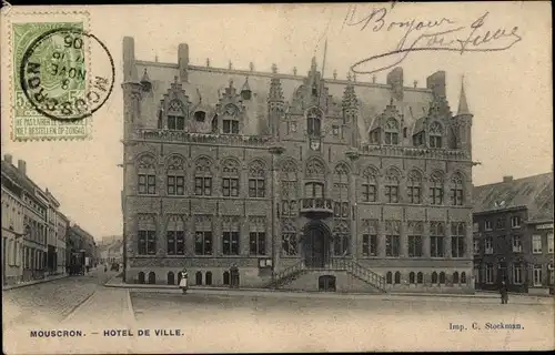 Ak Mouscron Wallonien Hennegau, Hotel de Ville