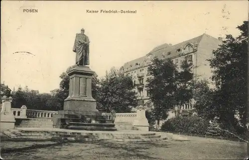 Ak Poznań Posen, Kaiser Friedrich-Denkmal