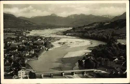 Ak Bad Tölz in Oberbayern, Blick auf das Isartal