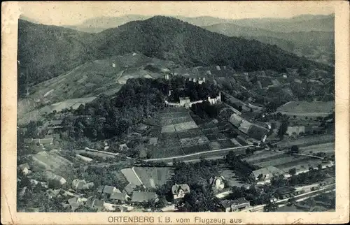 Ak Ortenberg in Baden, Blick aus dem Flugzeug