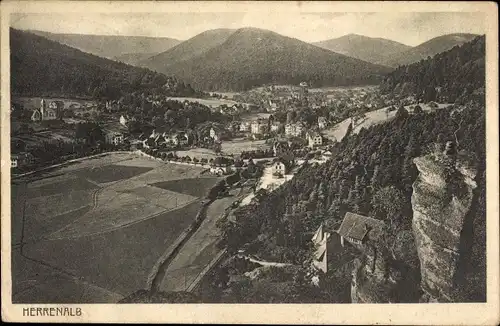 Ak Bad Herrenalb im Schwarzwald, Blick auf Herrenalb aus der Ferne