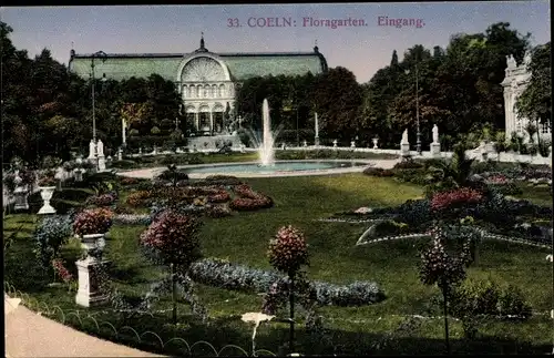 Ak Köln am Rhein, Eingang vom Floragarten