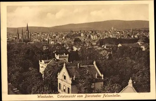 Ak Wiesbaden in Hessen, Totalansicht vom Bierstadter Felsenkeller