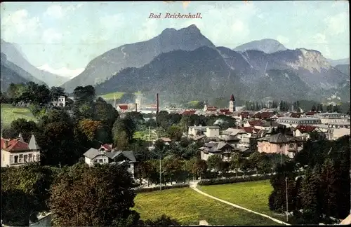 Ak Bad Reichenhall in Oberbayern, Teilansicht