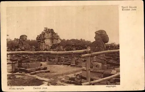 Ak Java Indonesien, Tjandi Sewoe, Hindu temple