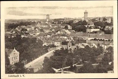 Ak Auerbach im Vogtland, Panorama