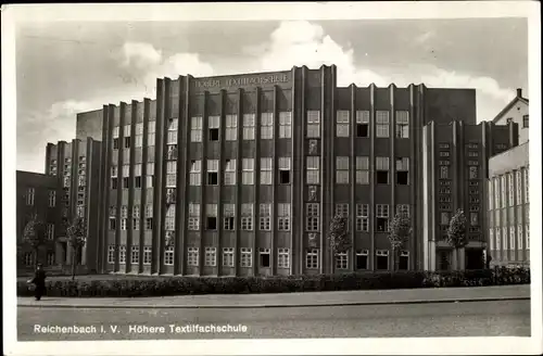 Ak Reichenbach im Vogtland, Höhere Textilfachschule