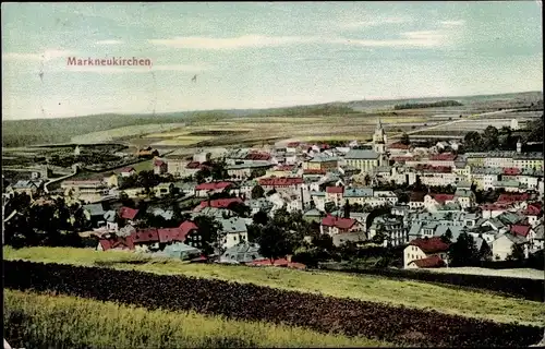 Ak Markneukirchen im Vogtland Sachsen, Panoramablick auf die Stadt