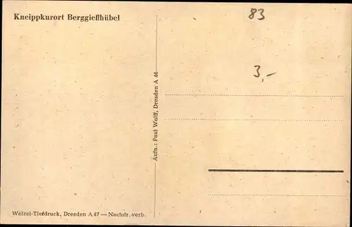 Ak  Berggießhübel, Parkanlage