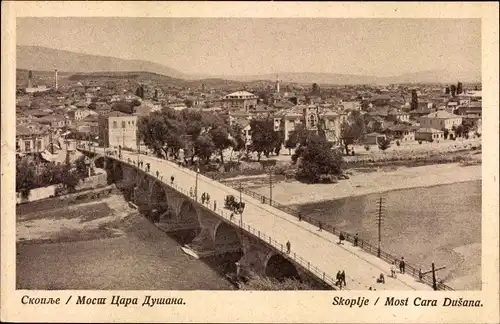 Ak Skopje Üsküb Mazedonien, Most Cara Dusana, Brücke des Zaren Duschan