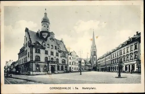 Ak Geringswalde Sachsen, Marktplatz, Rathaus