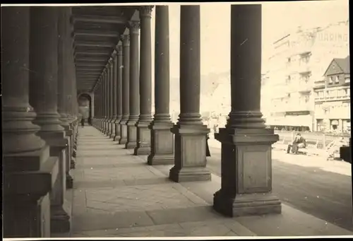 Foto Karlovy Vary Karlsbad Stadt, Säulenhalle, Kolonnaden, Fotograf Hubl