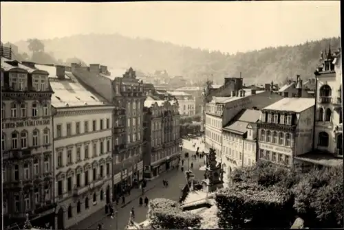 Foto Karlovy Vary Karlsbad Stadt, Teilansicht vom Ort, Dr. Reinhard Laboratorium, Fotograf Hubl