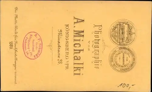 Carte de Visite Kaliningrad Königsberg Ostpreußen, Straßenpartie, Gebäude um 1880, A. Michalki