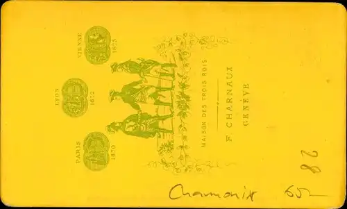 Carte de Visite Chamonix Mont Blanc Haute Savoie, Le Montenvert et l'Aiguille des Charmoz