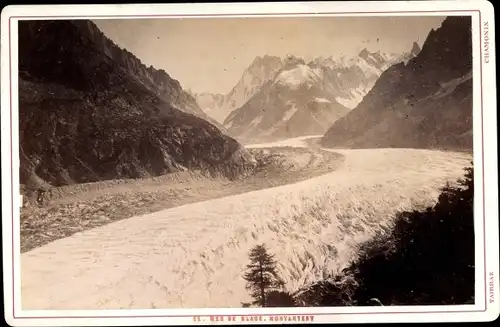 Kabinett Foto Chamonix Mont Blanc Haute Savoie, Glacier Montanvert, Mer de Glace