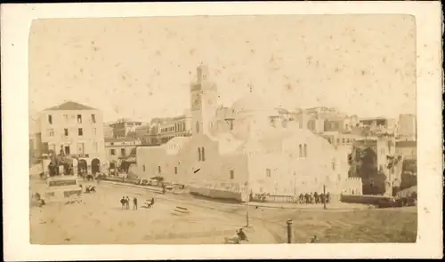 CdV Algier Alger Algerien, um 1880, Place du Gouvernement, Mosquee Jami' al-Jadid