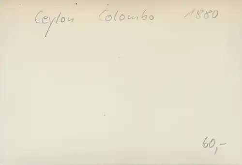 Foto Colombo Sri Lanka Ceylon, Palast, Rikschafahrer, um 1880