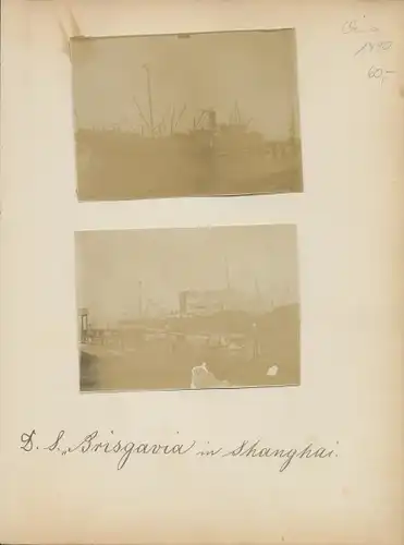 Foto Shanghai China, Dampfer SS Brisgavia