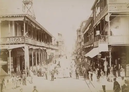 Foto Port Said Ägypten, Straßenpartie, Jüdische Geschäfte