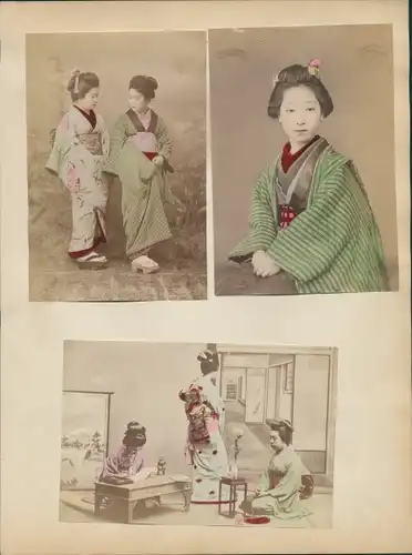Foto Japan, Japanische Mädchen in typischer Tracht, Geishas, Teezeremonie