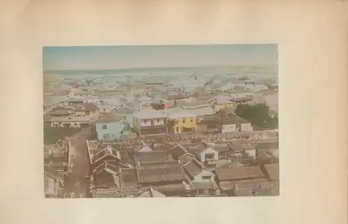 Kabinett Foto Panorama einer japanischen Stadt