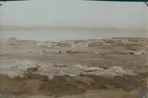 Foto Lüderitz Namibia, DSWA, Gesamtansicht von der Ortschaft, Meeresblick