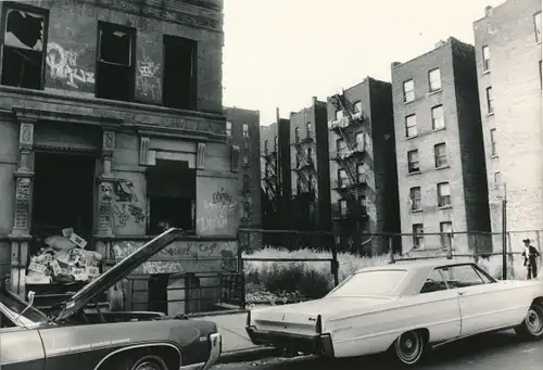 Foto Spremberg Hans-Joachim, Harlem New York City USA, Heruntergekommenes Wohnhaus, Krise 1974