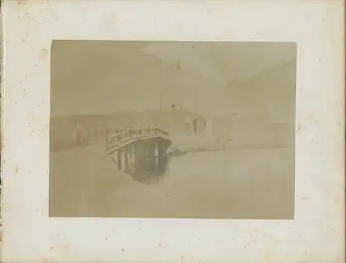 Foto China, ca 1901, Boxeraufstand, Brücke, Festung, Wasserschöpfer