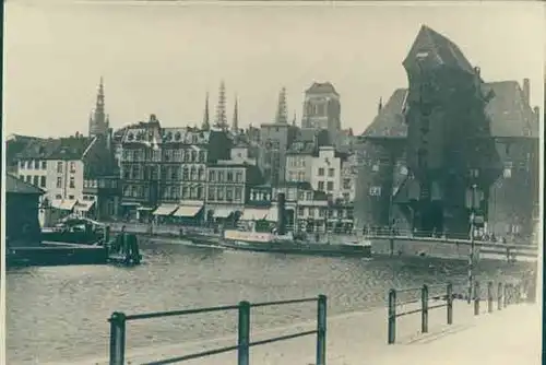 Foto Gdańsk Danzig, Krantor, Wasserpartie, Stadtansicht, Dampfer