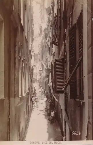 Ak Genova Genua Liguria, Vico del Duca
