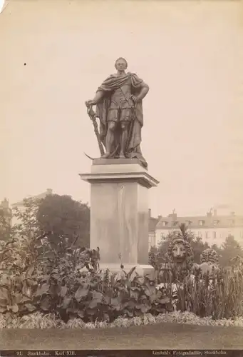 Foto Stockholm Schweden, Karl XIII Denkmal