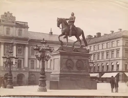 Foto Stockholm Schweden, Gustaf II Adolf Denkmal
