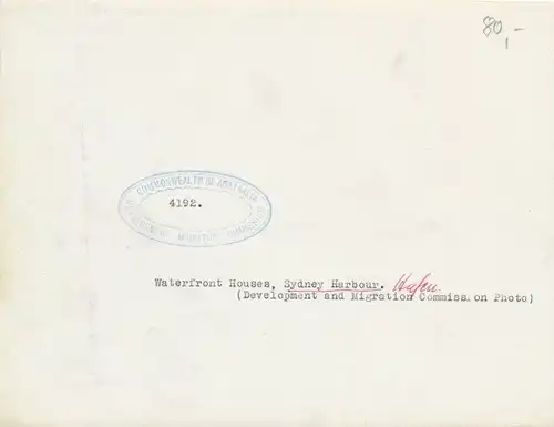 Foto Sydney Australien, Waterfront Houses, Harbour