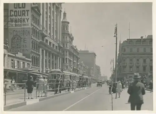 Foto Melbourne Australien, Swanston Street, Tram Line 4