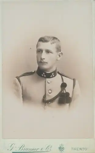 CdV Trento Trient Südtirol, KuK Soldat, Zugsführer, Schützenschnur, Portrait, Atelier G. Brunner