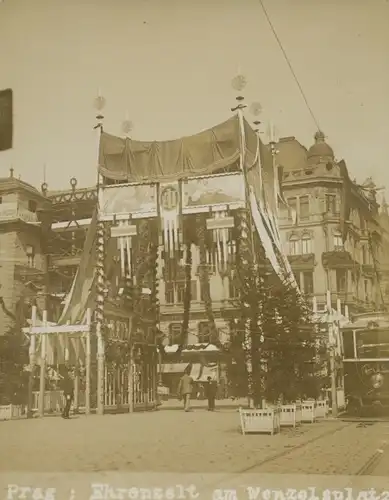 Foto Praha Prag Tschechien, Ehrenzelt, Wenzelplatz