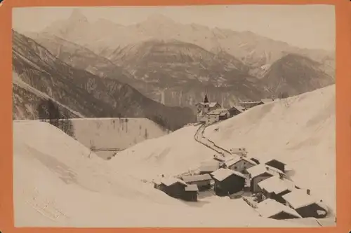 Foto Davos Kanton Graubünden, Wiesen, Gesamtansicht, Winter, Atelier Roessinger Feanneret