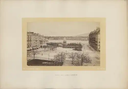 Foto Genève Genf Schweiz, um 1880, Place des Alpes, Atelier F. Charnaux