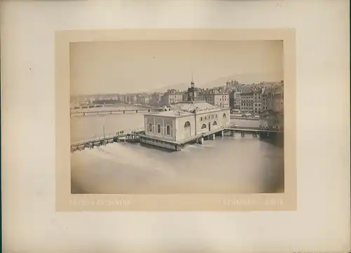 Foto Genève Genf Schweiz, um 1880, Vue generale, Le Mont Blanc, Atelier F. Charnaux