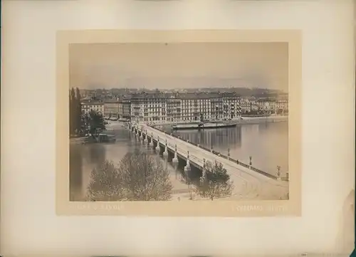 Foto Genève Genf Schweiz, um 1880, Pont et Quai de Mont Blanc, Atelier F. Charnaux