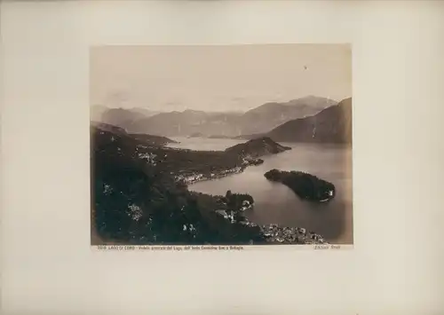 Foto Bellagio Lago di Como Lombardia, um 1870, Veduta generale del Lago