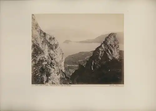Foto Bellagio Lago di Como Lombardia, um 1870, Panorama dei tre Laghi